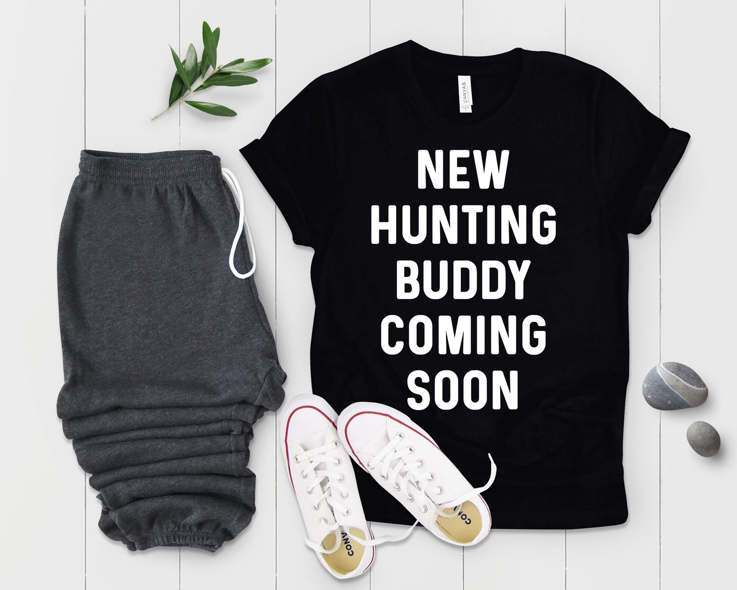 New Hunting Buddy Coming Soon Baby Bump Shirt - Teegarb