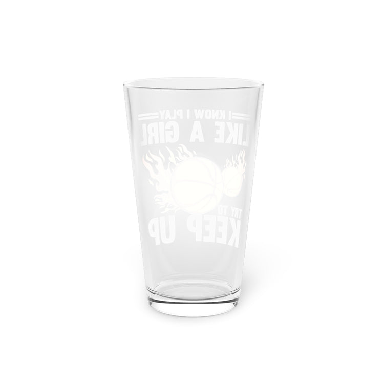 Beer Glass Pint 16oz Hilarious Group Multiplayer Sports Recreation Enthusiast Humorous Playing