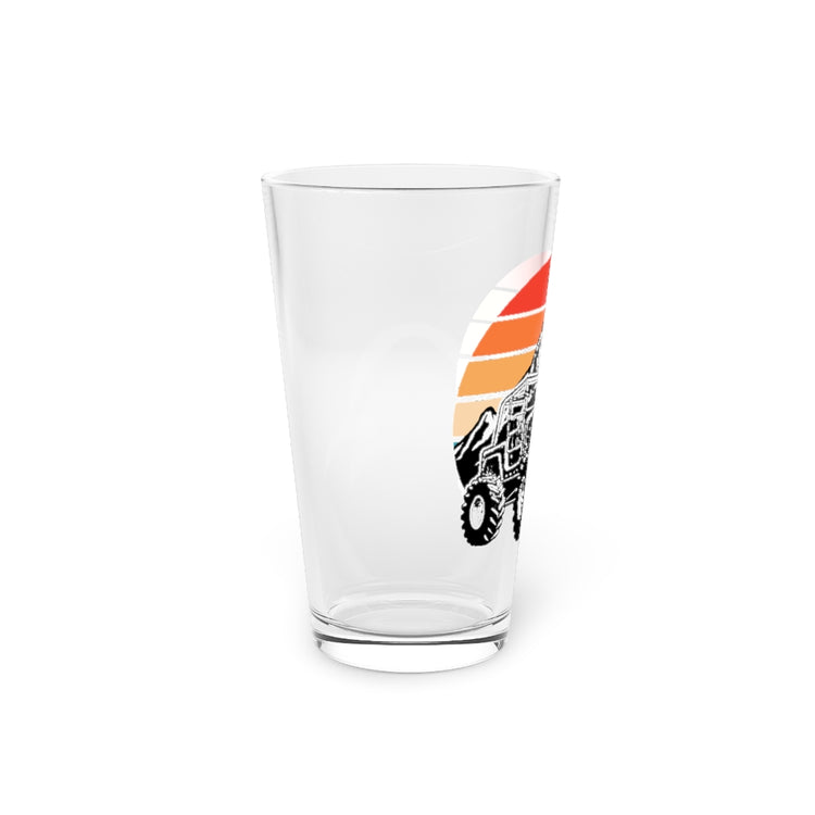 Beer Glass Pint 16oz Hilarious Driving Trucks Quadricycle Riding Enthusiast Pun Humorous Motorist