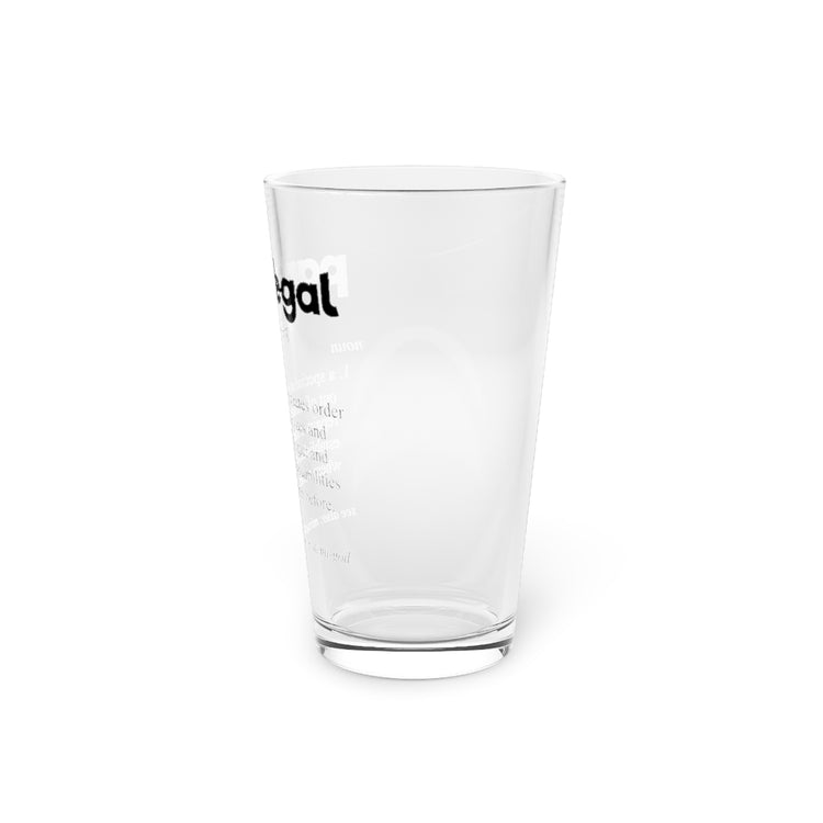 Beer Glass Pint 16oz Hilarious Paralegal Meaning Description Legal Assistant Fan Humorous Lawyer