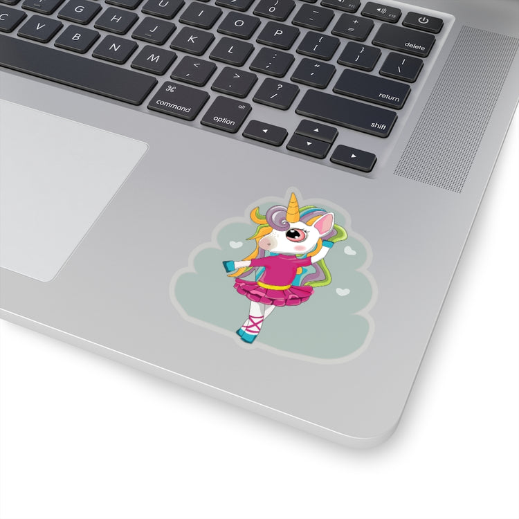 Sticker Decal Ballet Dancer Enchanted Rainbow Unicorn Stickers ForLaptop Car