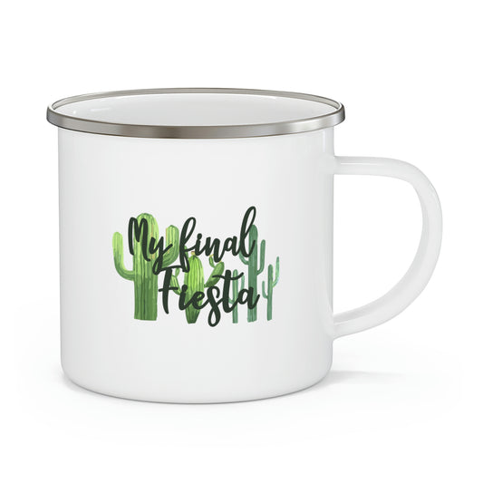 Funny Engagement Vacations Cactus Sarcastic Mexico Wedding  Hilarious Mexican Engagement Entourages Mockery Enamel Camping Mug