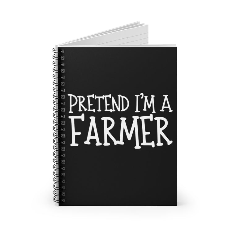 Spiral Notebook  Funny Farmer Halloween Creativity Women Men Costume  Hilarious Farming Monsters Enthusiasts Sarcasm Pun