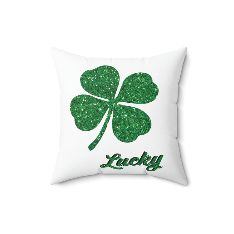 lucky shamrock Spun Polyester Square Pillow