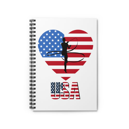 Spiral Notebook  Humorous Acrobatics Athletic Patriotic Patriotism Lover Humorous Trampolining
