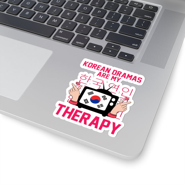 Sticker Decal Hilarious Korean Dramas Are My Therapist Television Shows Humorous Korea Stickers For Laptop Car