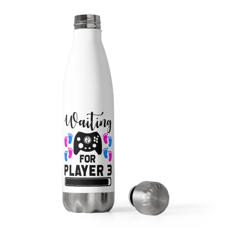 20oz Insulated Bottle  Waiting For Player Three Funny Maternity