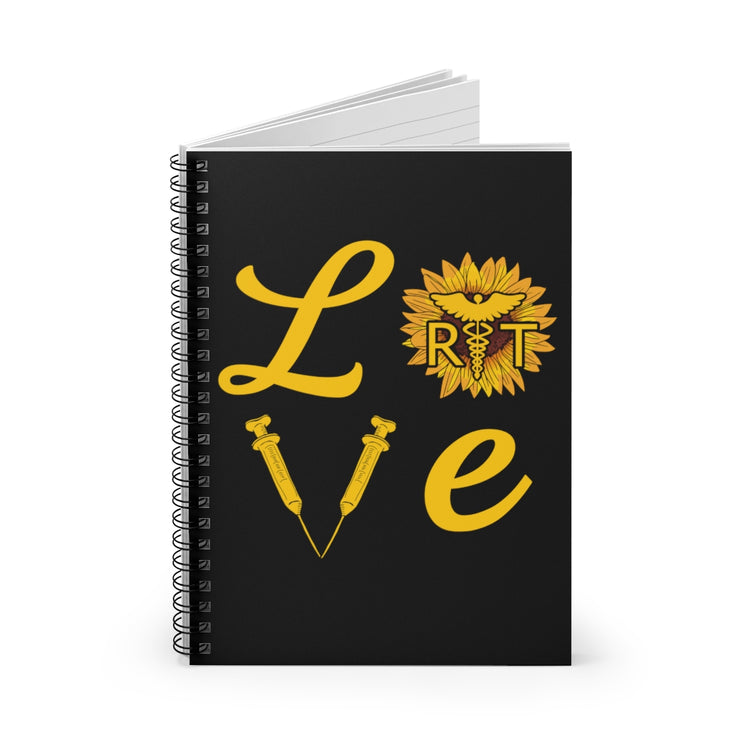 Spiral Notebook Humorous Caregiver Attendants Lover Sunflowers Healthcare  Medical Practitioner Therapist Nurses