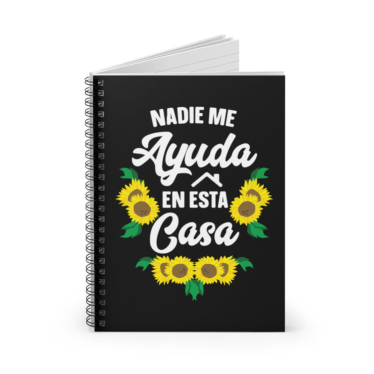 Humorous Ranting Spanish Mommies Pun Saying Hilarious Mother's Day Gag Quote Men Women T Shirt Spiral Notebook - Ruled Line