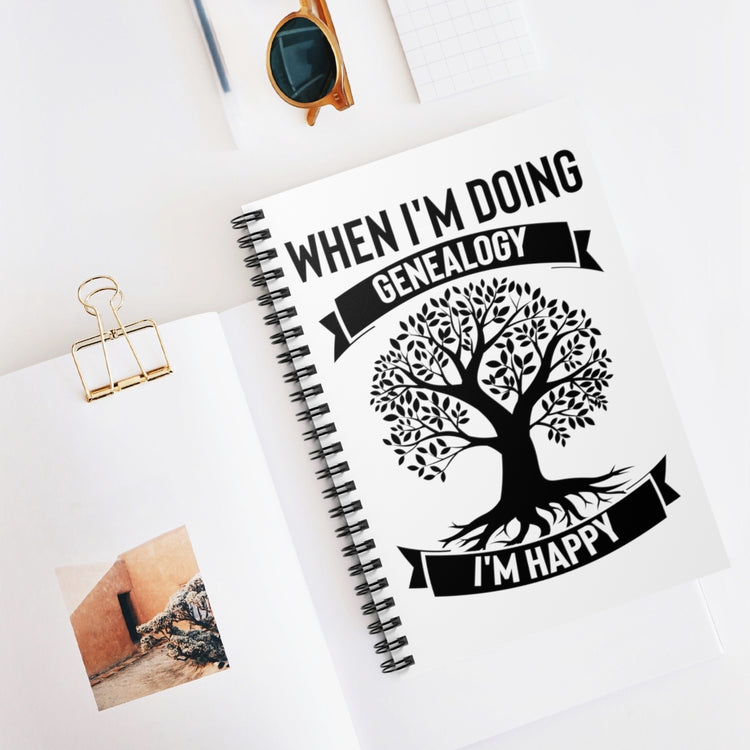 Spiral Notebook   Humorous I'm Genealogy Origins Families Tree Enthusiast Novelty Bloodlines