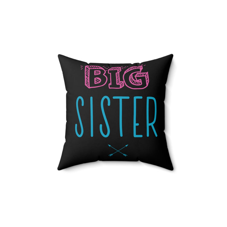 Big Sister Announcement Little Spun Polyester Square Pillow