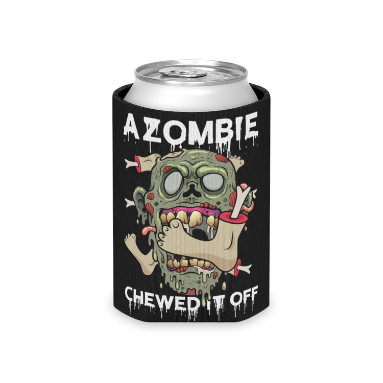 Beer Can Cooler Sleeve Humorous A Zombie Chewed It Off Amputated Legs Arms Sayings Novelty Prosthesis Body Part Sarcastic Satirical