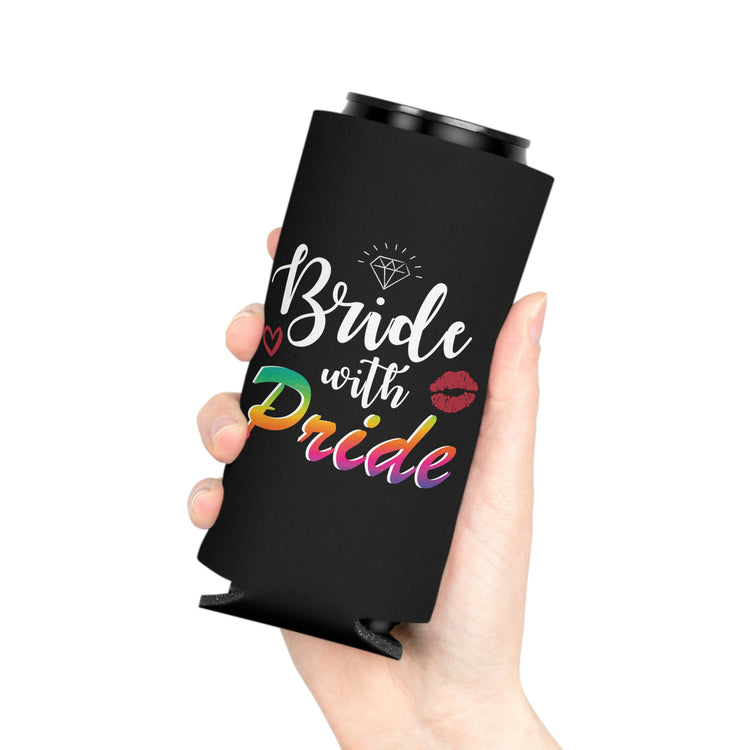 Beer Can Cooler Sleeve Humorous LGBTQ Bridal Appreciation Statements Puns Hilarious Supportive Bridesmaid