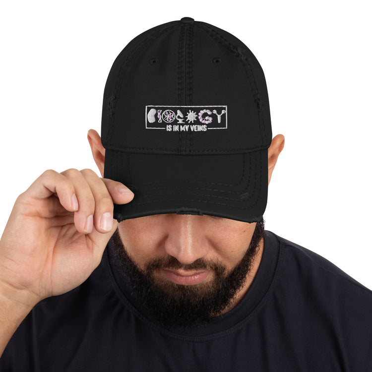 Distressed Dad Hat Novelty Living Scientist Technician Technologist Biologist Hilarious Naturalist Ecologist Organisms Genetics