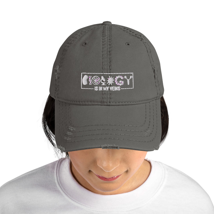 Distressed Dad Hat Novelty Living Scientist Technician Technologist Biologist Hilarious Naturalist Ecologist Organisms Genetics