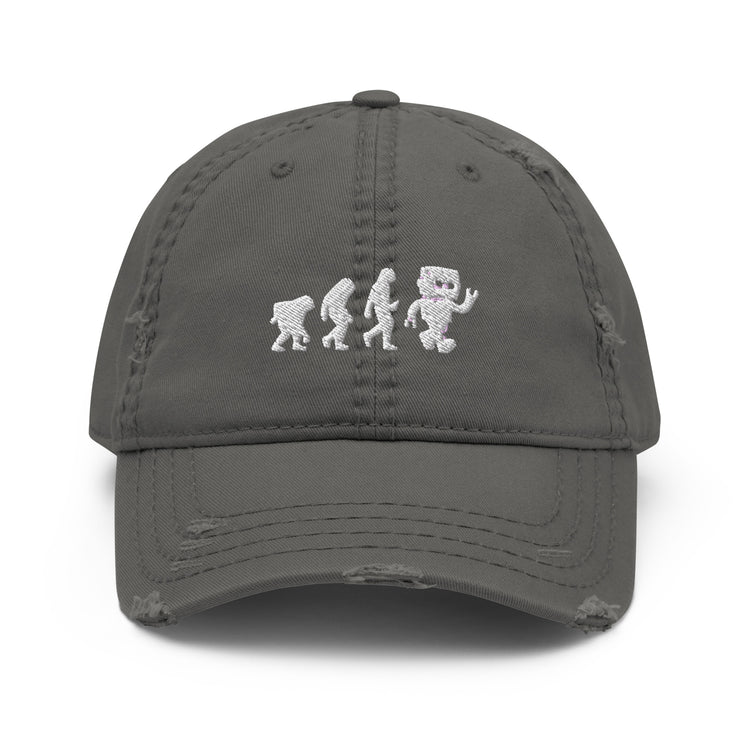 Distressed Dad Hat Novelty Mechanical Transformation Robotlike Cyborg Lover Hilarious Artificial Intelligence Genetics Fan