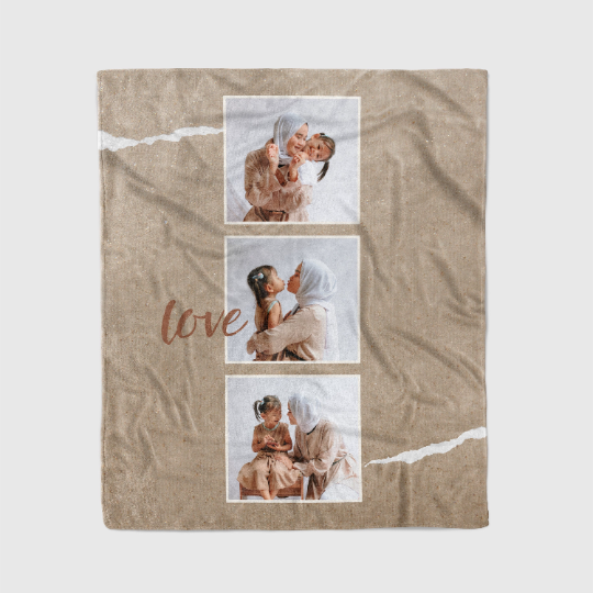 Personalized Family Photo Love Blanket