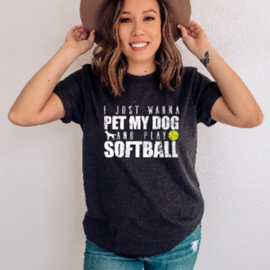 Dog And Play Softball Shirt