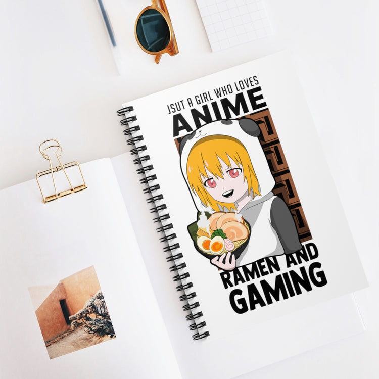 Spiral Notebook  Funny Retro Anime Sarcastic Statements Pun Women Men Manga Hilarious Gamers Sarcasm Animation Gags Sayings