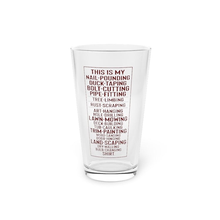 Beer Glass Pint 16oz  Hilarious This Is My Tools Repairman Plumber Enthusiast Novelty Carpentry