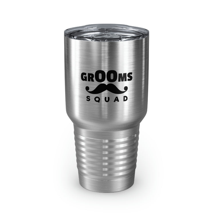 30oz Tumbler Stainless Steel Colors Humorous Groom Squad Bachelors Mustache Wedding Funny Bridal  Engagement Fiance