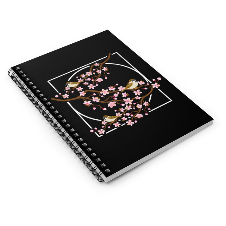 Spiral Notebook  Hilarious Sakura Flower Springtime Flowering Horticulture Humorous Blooms Blooming Plants Japan Enthusiast