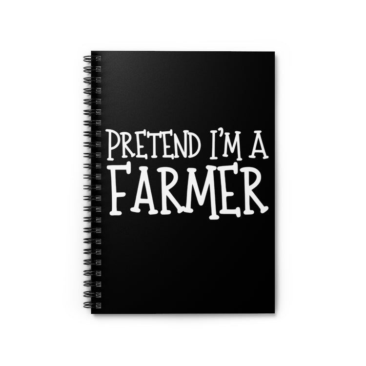 Spiral Notebook  Funny Farmer Halloween Creativity Women Men Costume  Hilarious Farming Monsters Enthusiasts Sarcasm Pun