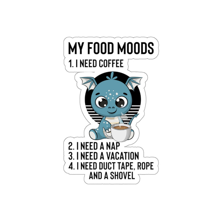 Sticker Decal Hilarious My Moods Coffee Tape Rope And Shovel Sarcasm Humorous Monsters Stickers For Laptop Car