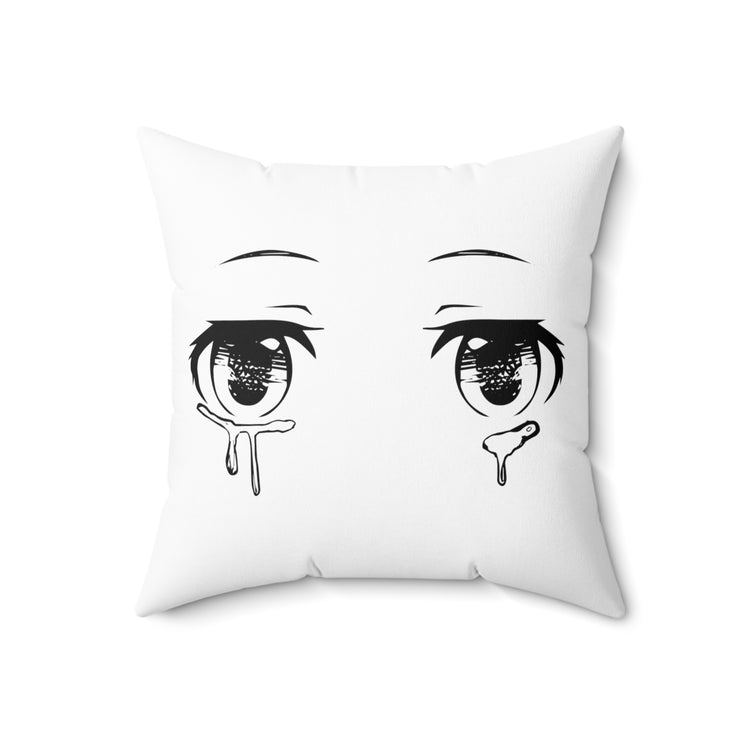 Anime Eyes Kawaii Cute Eyes Spun Polyester Square Pillow