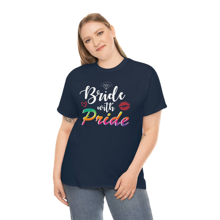 Humorous LGBTQ Bridal Appreciation Statements Graphic Puns Hilarious Supportive Bridesmaid Illustration Quote Black Shirt / White Print for