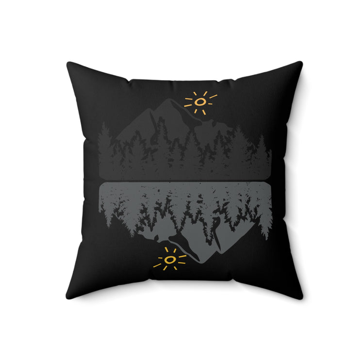 Crater Lake Mountain Wanderlust Camping Spun Polyester Square Pillow