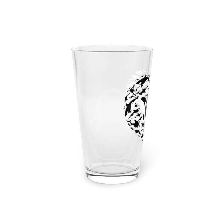 Beer Glass Pint 16oz  Orcas Killer Whale Environmentalists