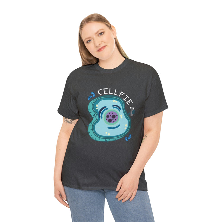 Shirt Hilarious Unique Cellfie Cell Physics Teachers Science Teacher biology physiology T-Shirt Unisex Heavy Cotton Tee