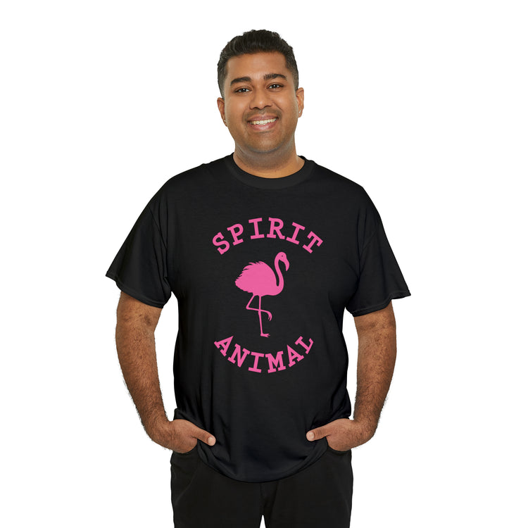 Shirt Funny Spirit Animal Flamingo Bird Lover Wildlife Colorful Hilarious Nature Unique T-Shirt Unisex Heavy Cotton Tee