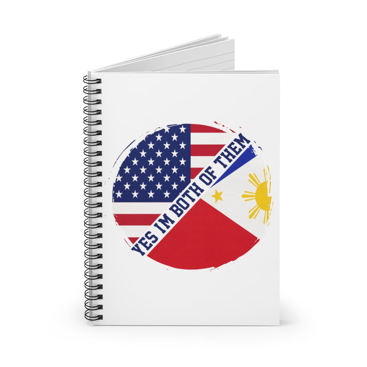 Spiral Notebook  Funny American Filipinos Sarcastic Filipino Women Men Saying Uplifting Asians