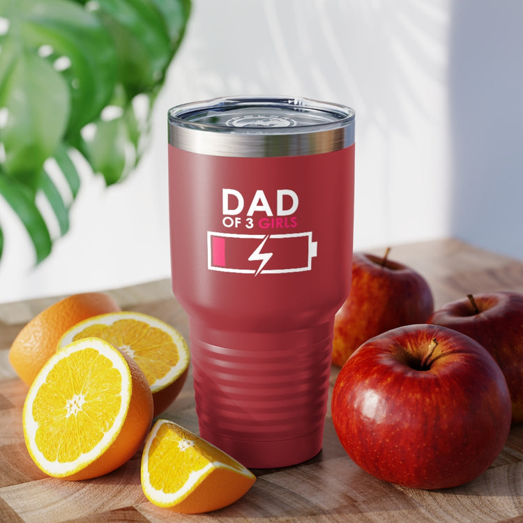 30oz Tumbler Stainless Steel  Colors Humorous Funny Dad Tired Sarcastic Mockery Saying Daughters  Novelty Dad Parent