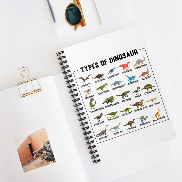 Spiral Notebook Novelty Retro Nostalgic Anachronism Antique Animals Lover Hilarious Prehistoric Classification