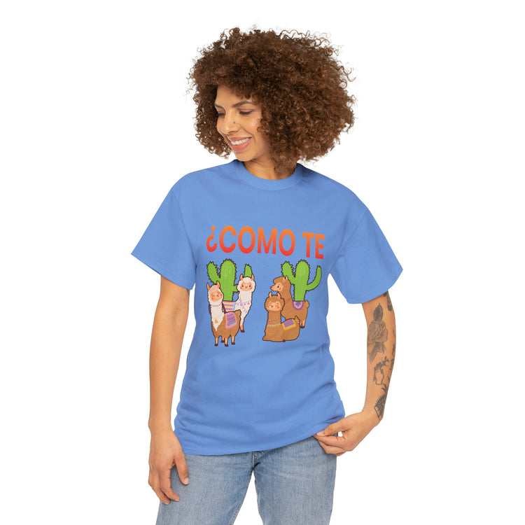 Shirt Funny Spanish Professor Llama Mexican Educators Cute Stuffed Unique appreciation T-Shirt Unisex Heavy Cotton Tee