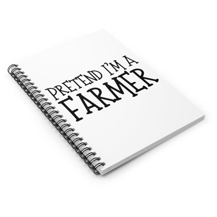 Spiral Notebook  Funny Farmer Halloween Creativity Women Men Costume  Hilarious Farmingcostume Monsters Enthusiasts Sarcasm Pun