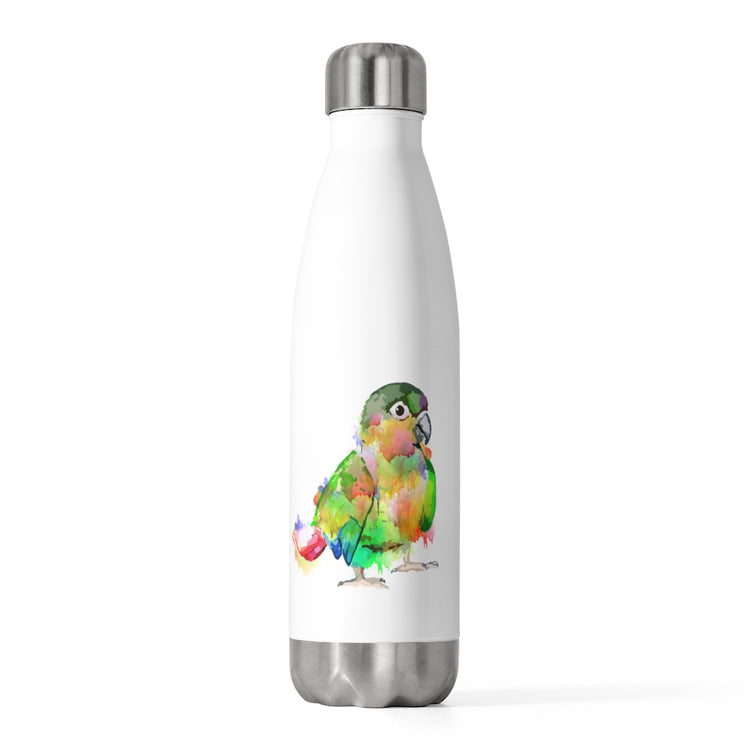 20oz Insulated Bottle  Novelty Greenish Cockatiel Parakeet Cockatoo Enthusiast Hilarious Leafy