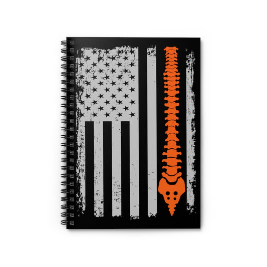 Spiral Notebook  Hilarious Chiropractor Nationalistic Nationalism Physician Humorous Banner Orthopedic Osteopathy Enthusiast