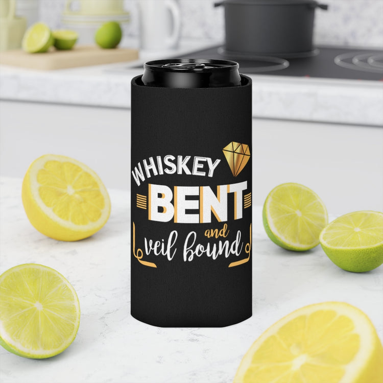 Beer Can Cooler Sleeve  Funny Wedding Veils Entourages Sarcastic Engagement Bridal Hilarious Drunk