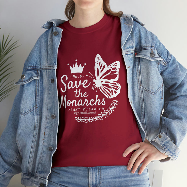 Shirt Funny The Monarchs Milkweed Plant Butterflies Butterflies Garden Nectar Planting T-Shirt Unisex Heavy Cotton Tee