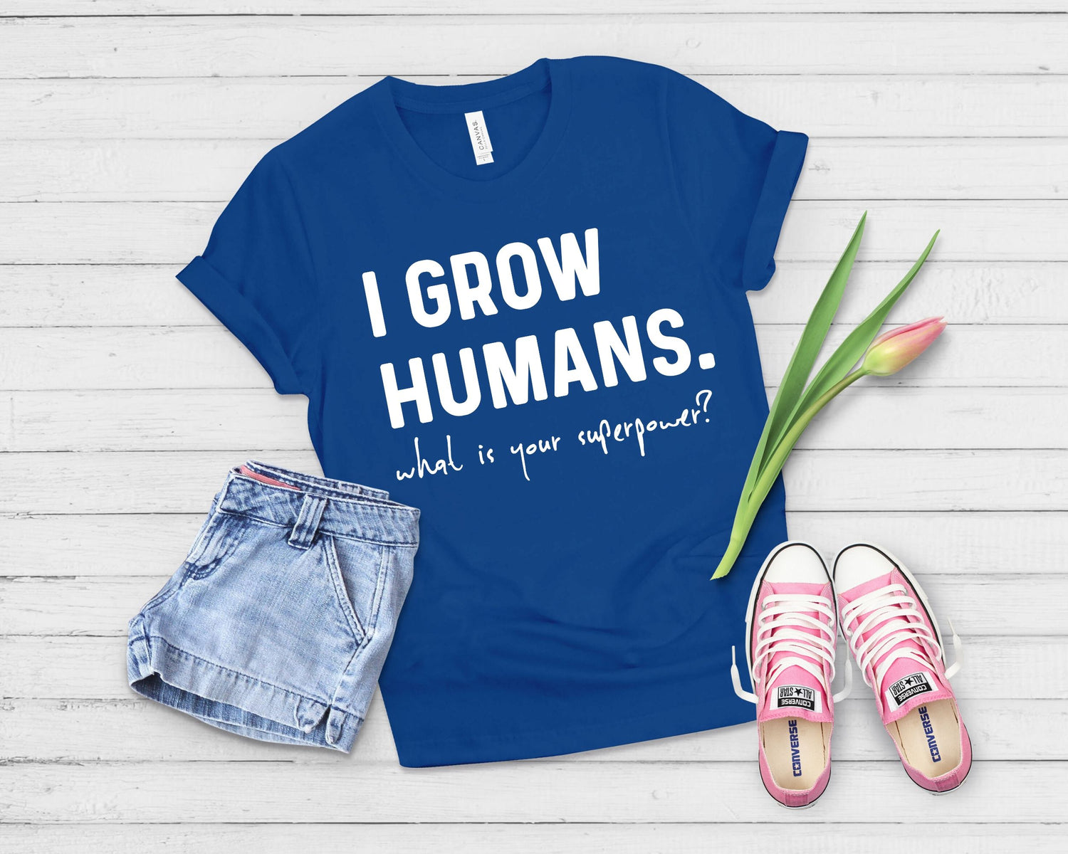 I Grow Humans What Is Your Superpower? Future Mom Shirt - Teegarb