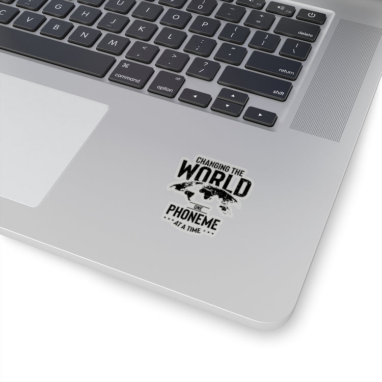 Sticker Decal Hilarious Changing World Learning-Disabled Dyslectic Devotee Humorous Stickers For Laptop Car