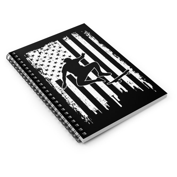 Spiral Notebook   Humorous Patriotic Nationalism Skateboarding Leisure Fan Hilarious Extreme