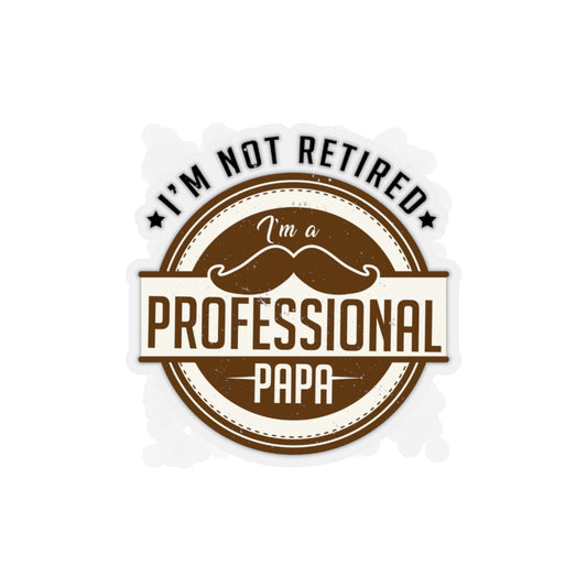 Sticker Decal Humorous I'm Not Retired I'm A Professional Papa Retire Novelty Vintage Stickers For Laptop Car