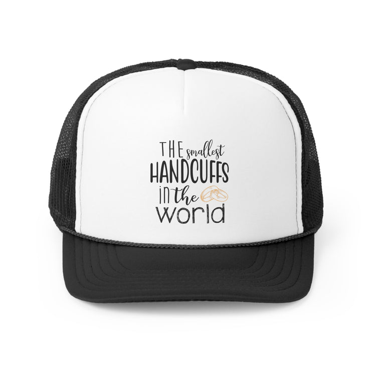 The smallest handcuffs in the world Wedding Gift Engagement Party Bachelor Bachelorette Trucker Caps