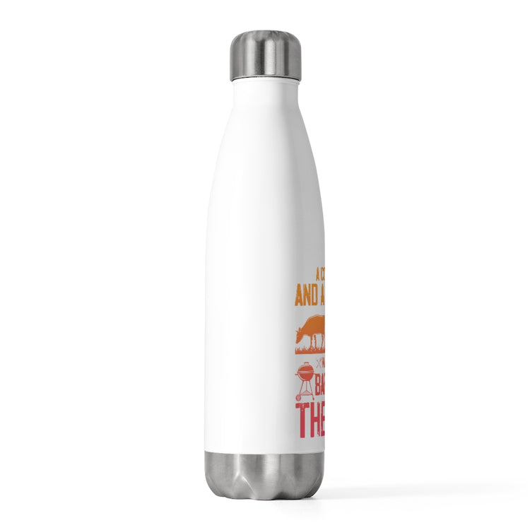 20oz Insulated Bottle  Novelty Grilling BBQ Poultry Sausage Ketogenic Foodie Lover Humorous Barbecue