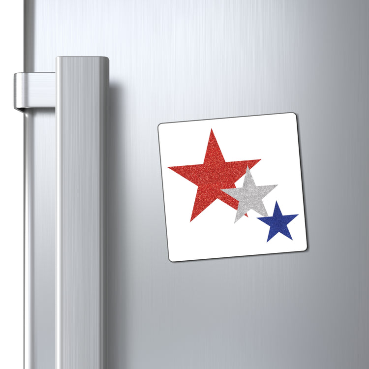 Three Stars Fourth Of July Magnets